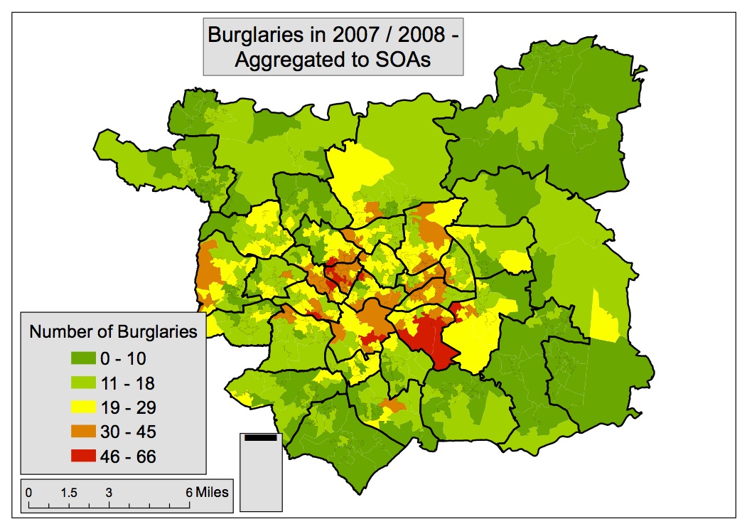 Thematic map of crime